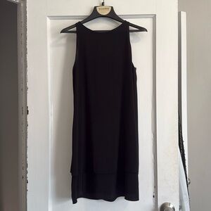 Fleur Bleue Black Tiered Party Mini Dress: Size: 4